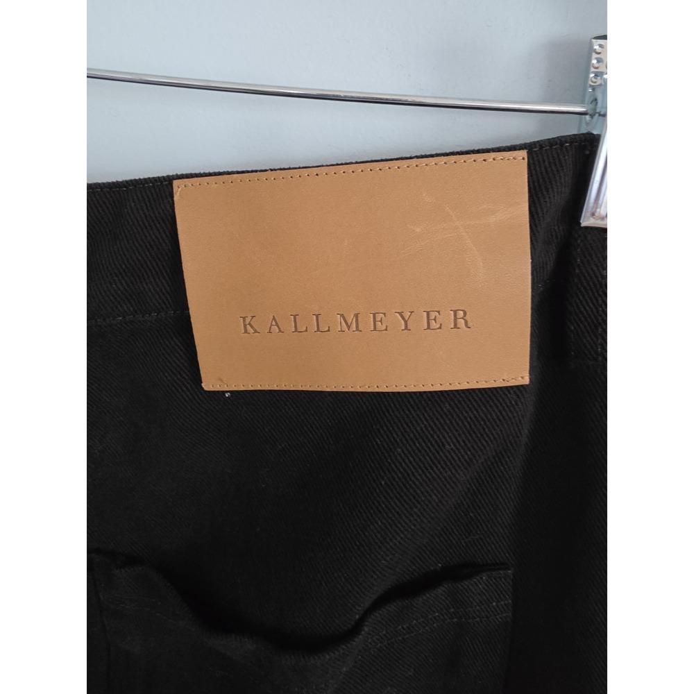 Kall Meyer Highrise Quiet Luxury Wideleg Black Denim Size 30 - Picture 3 of 8